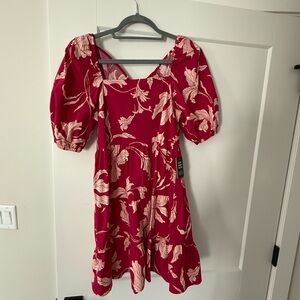 NWT Express Hot Pink Floral Dress